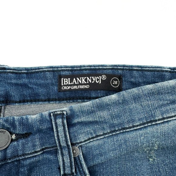 Blank NYC Embellished Girlfriend Crop Jeans - Picture 6 of 8